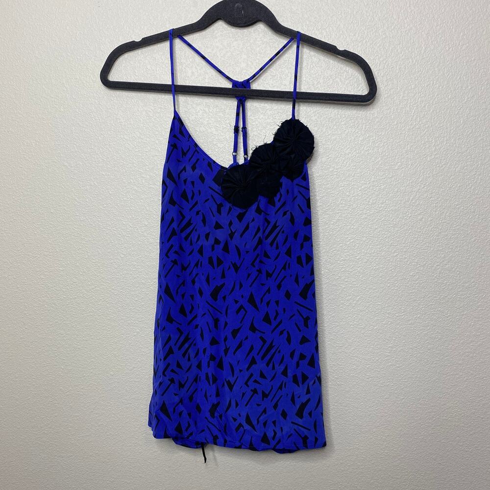 Yumi Kim Blue Silk Tank Blouse Size‎ S